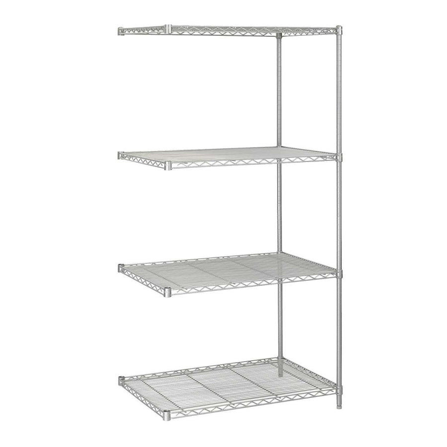 5289GR Wire Shelving - 36.0" x 24.0" x 72.0" - 4 Shelves - Metallic Gray