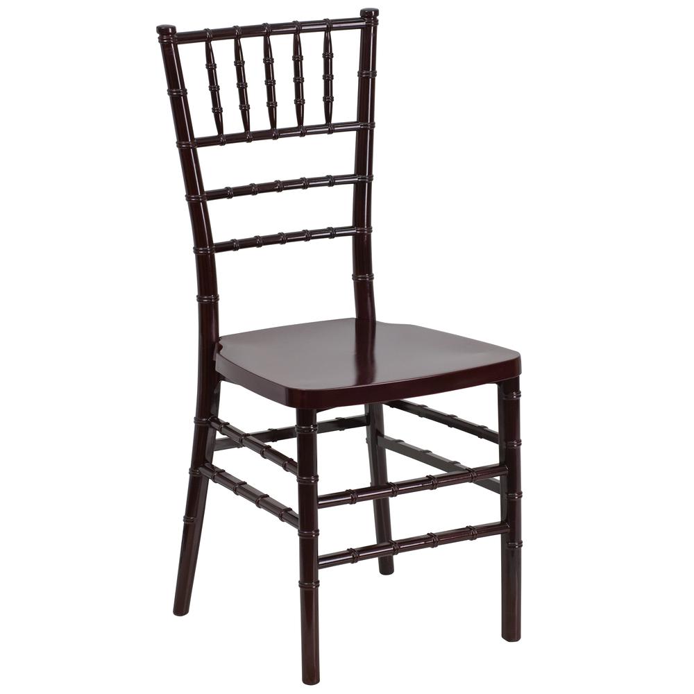 Image of Hercules Premium Series Mahogany Resin Stacking Chiavari Chair