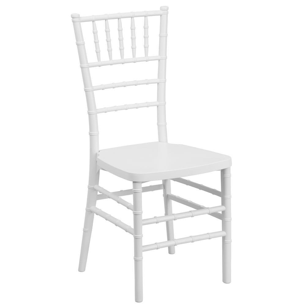 Image of Hercules Premium Series White Resin Stacking Chiavari Chair