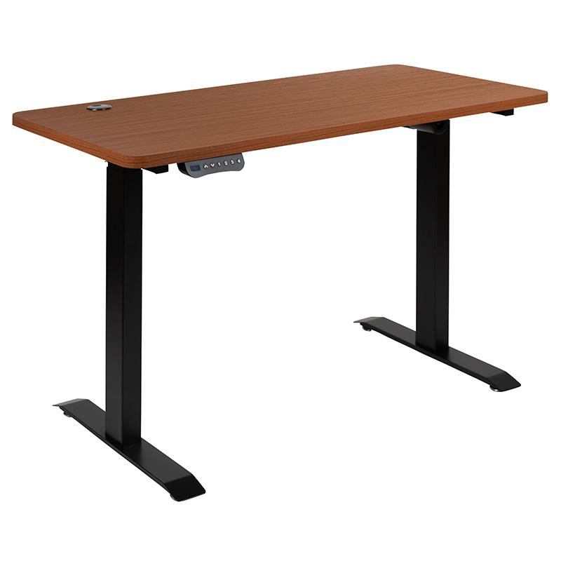 Image of Electric Height Adjustable Standing Desk - Table Top 48" Wide - 24" Deep (Mahogany)