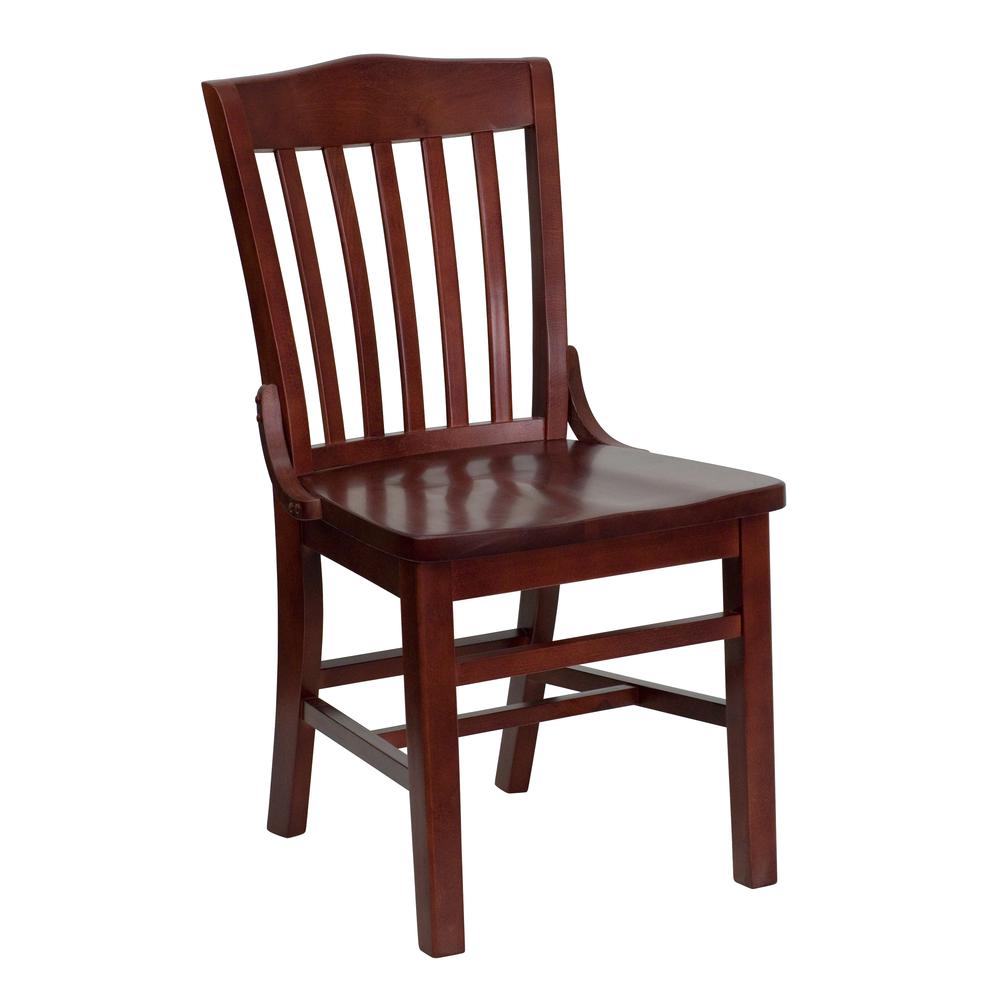 Image of Hercules Series School House Back Mahogany Wood Restaurant Chair