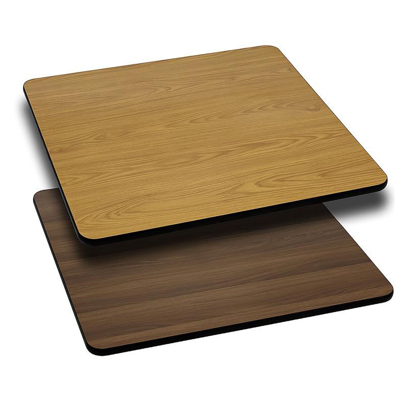 30- Square Table Top - Natural/Walnut Reversible Laminate