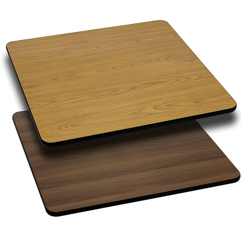 42- Square Table Top - Natural/Walnut Reversible Laminate