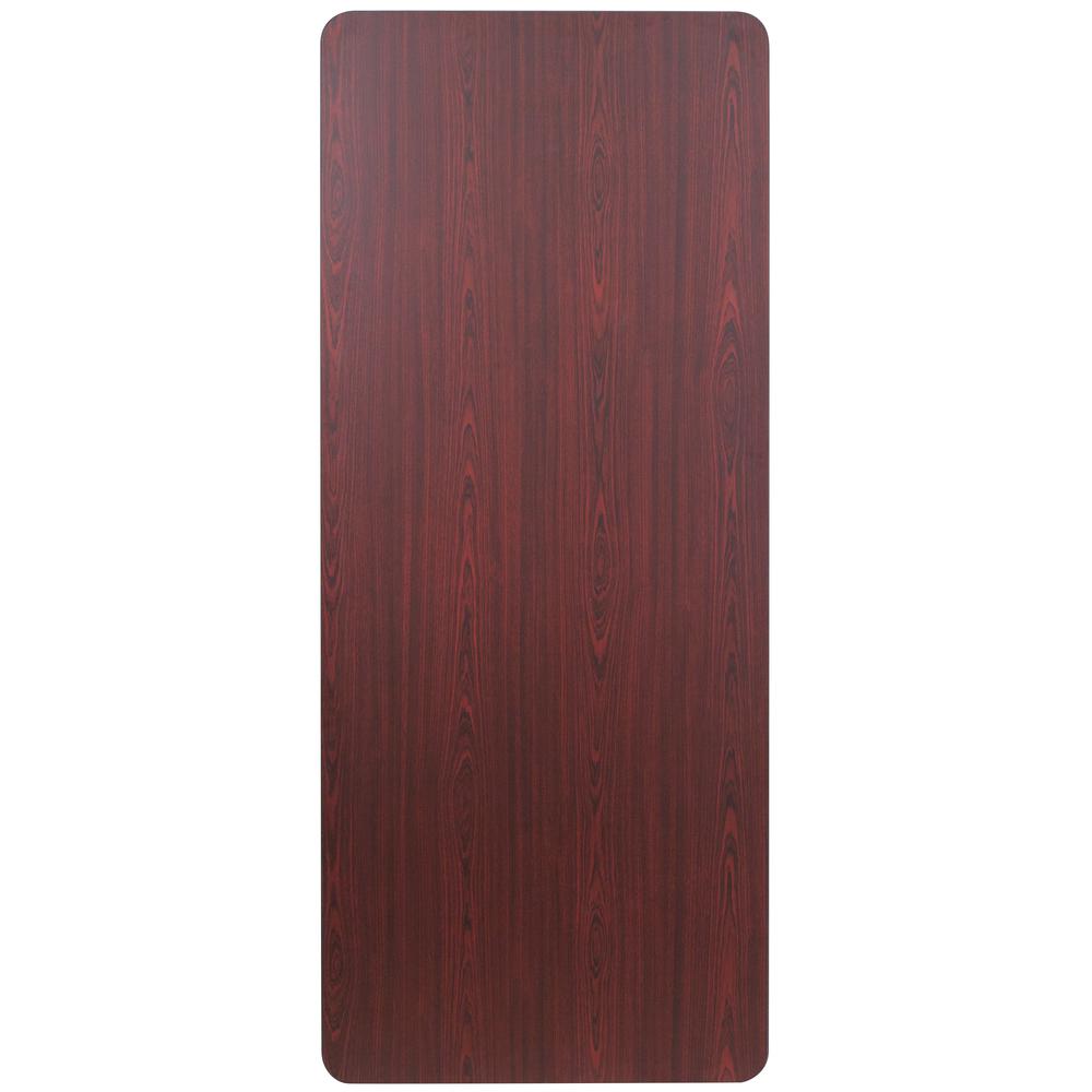 6-Foot High Pressure Mahogany Laminate Folding Banquet Table