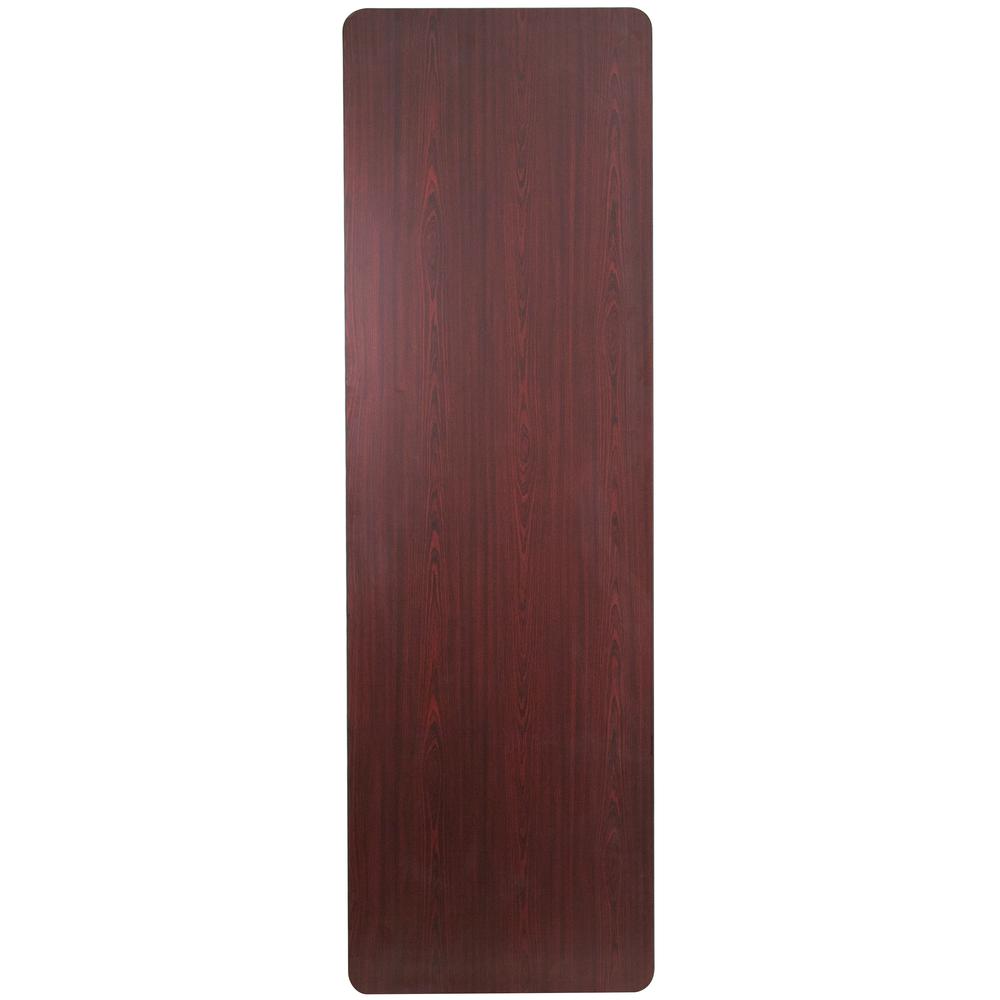 8-Foot High Pressure Mahogany Laminate Folding Banquet Table