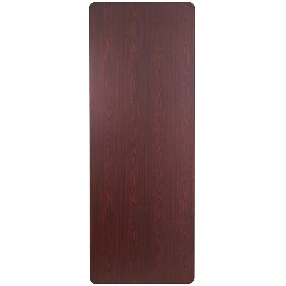 36- x 96- Rectangular Mahogany Laminate Folding Banquet Table