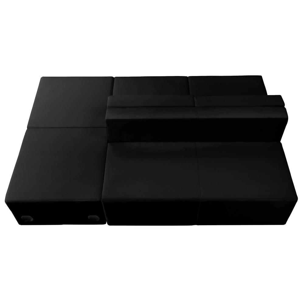 HERCULES Alon Series Black LeatherSoft Reception Configuration - 4 Pieces