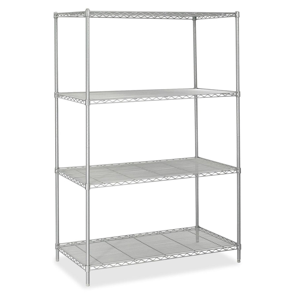 Industrial Wire Shelving - 48" x 24" x 72" - 4 Shelves - Metallic Gray