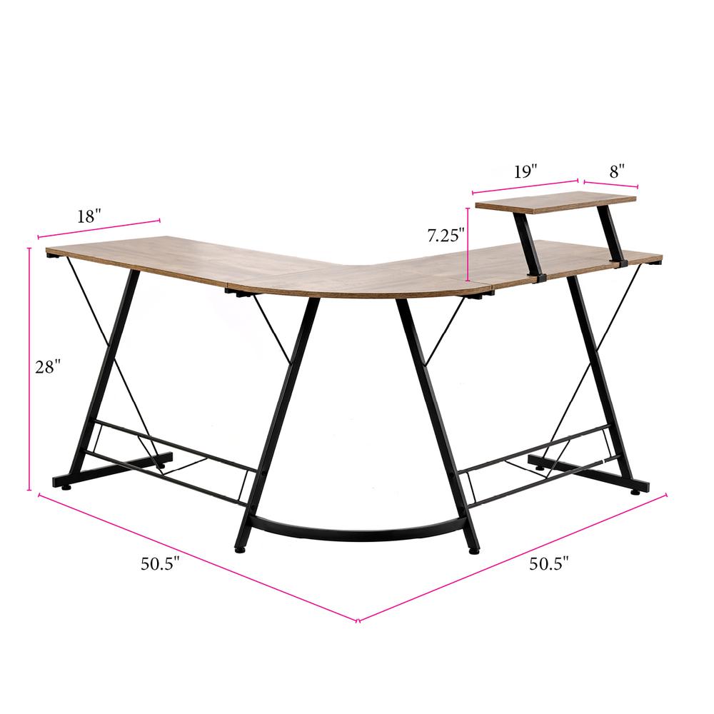 Os Home And Office Model 42249 L Workcenter In Sewn Oak