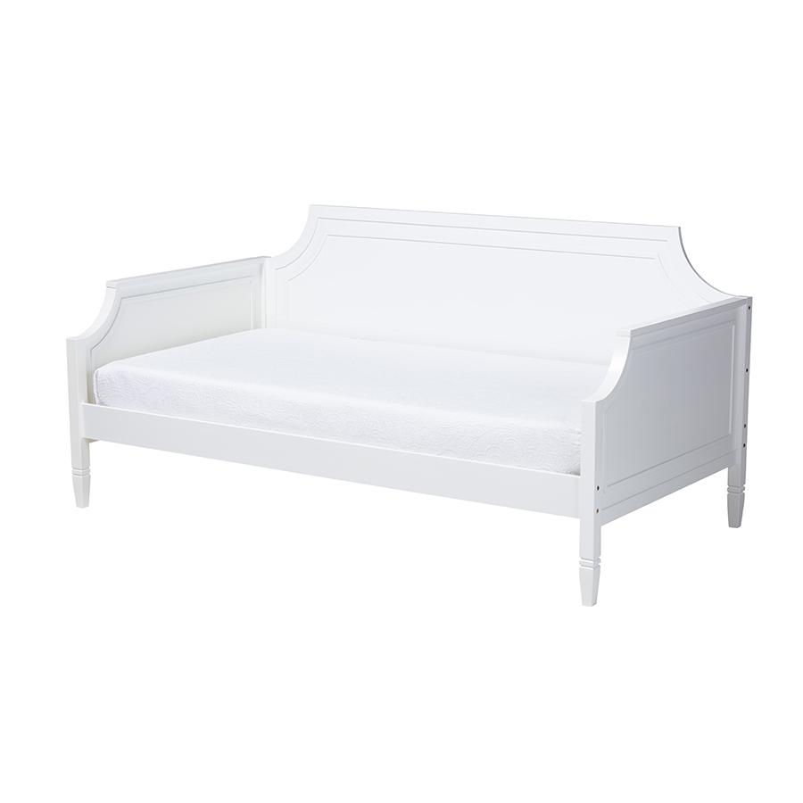 Baxton Studio Mariana - Classic and Traditional White Finished Wood Full Size Daybed