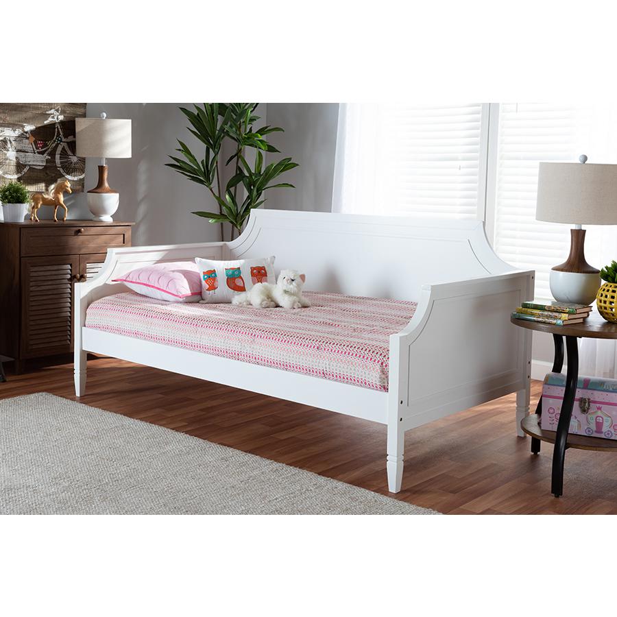 This is the image of Baxton Studio Mariana - Classic and Traditional White Finished Wood Full Size Daybed