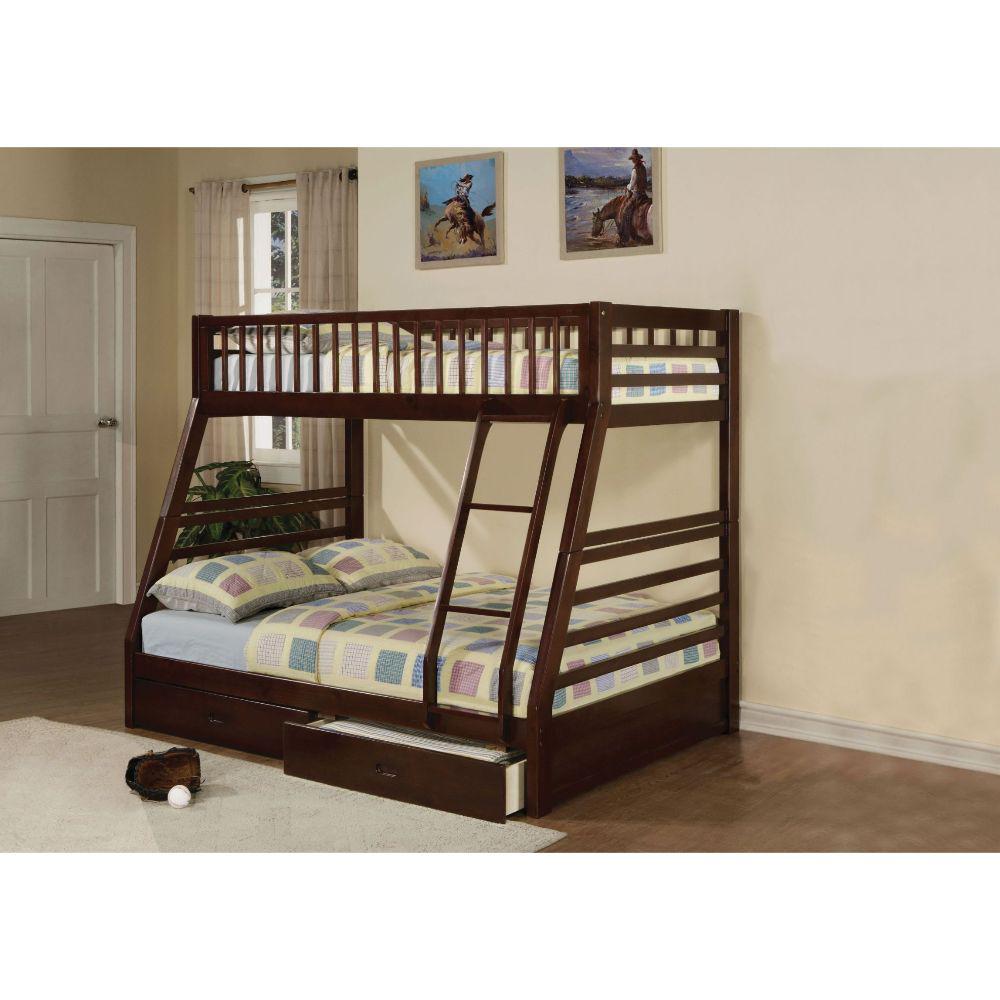 Jason Espresso Twin/Full Bunk Bed with 2 Drawers