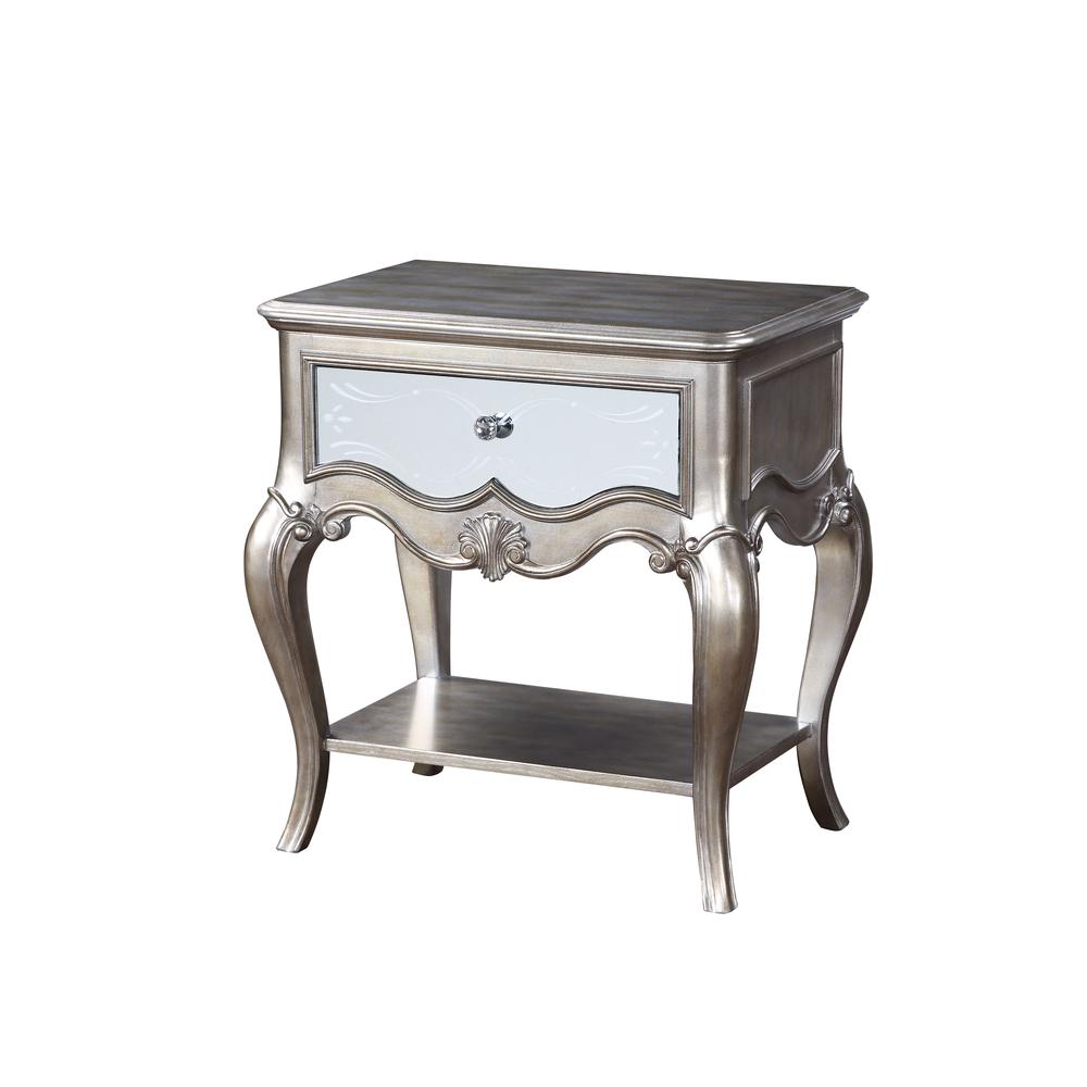 Image of Esteban Nightstand (1 Drw), Antique Champagne (22207)