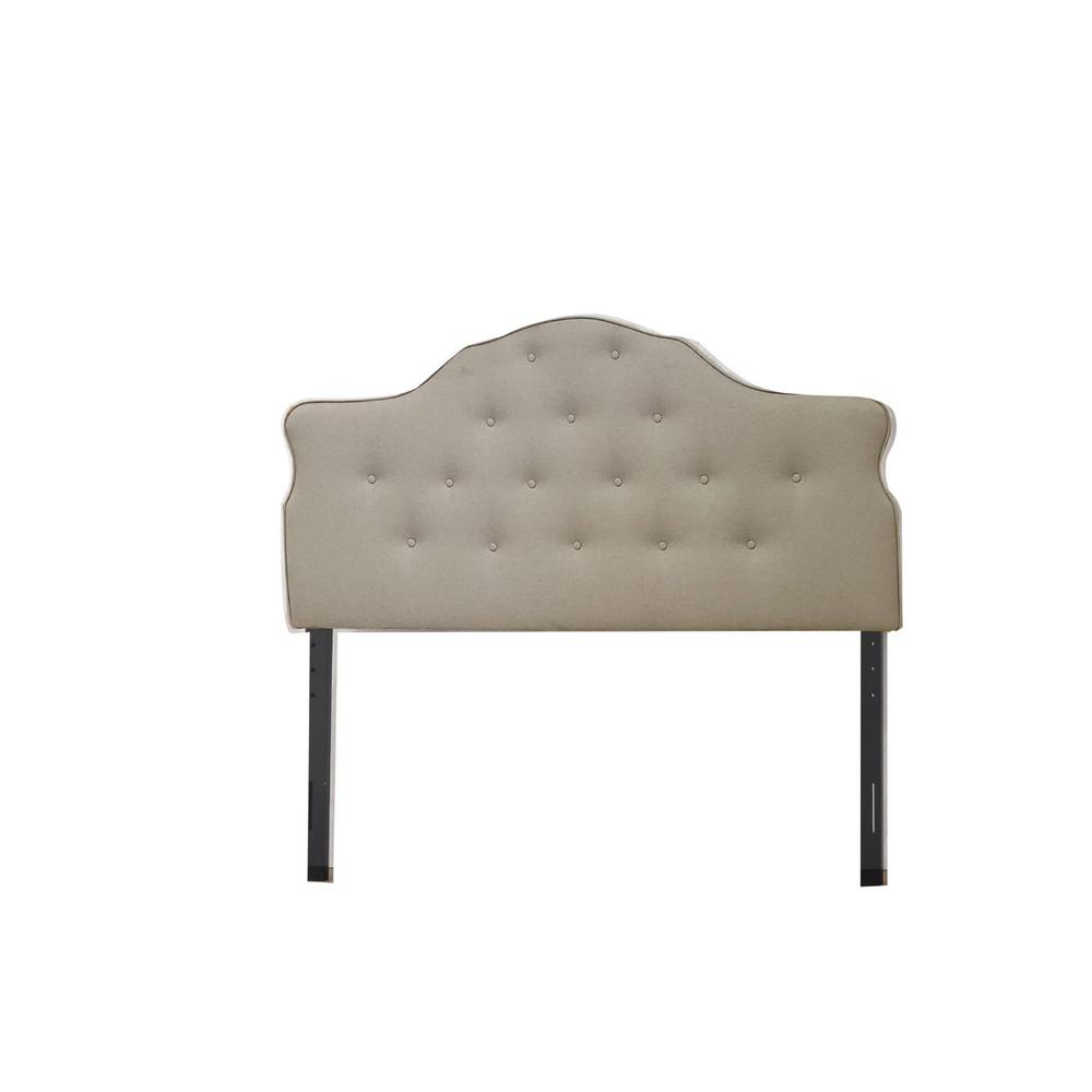 Arched Upholstered Panel Queen Headboard In Beige