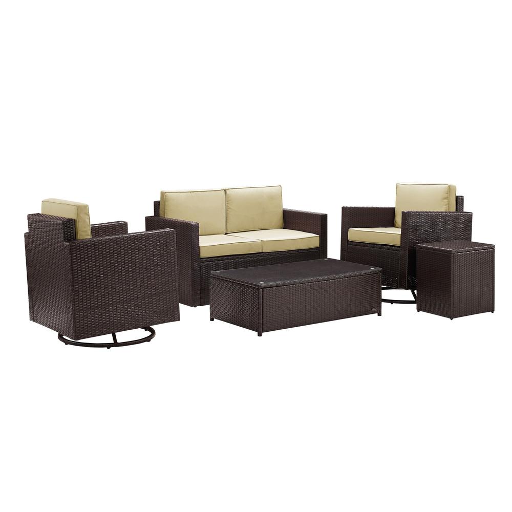 5Pc-Wicker-Conversation-Set - Sand/Brown
