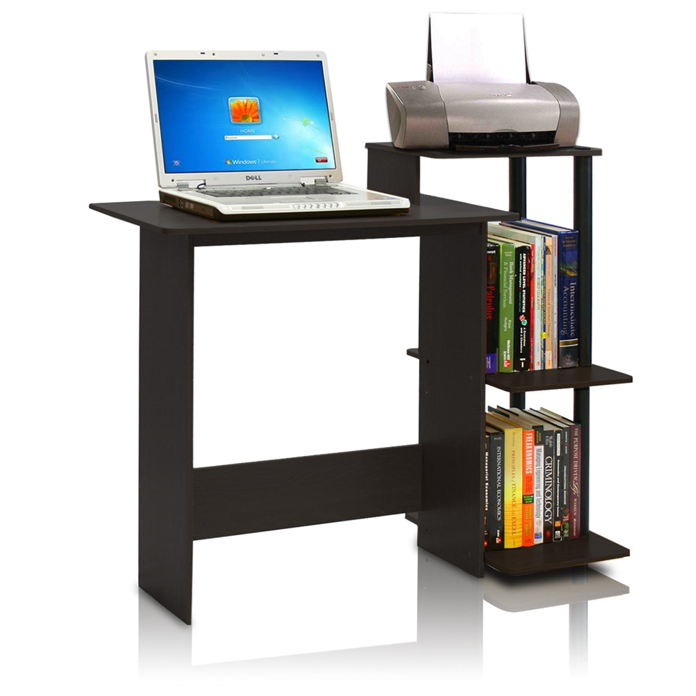 Image of Efficient Home Laptop Notebook Computer Desk, Espresso/Black