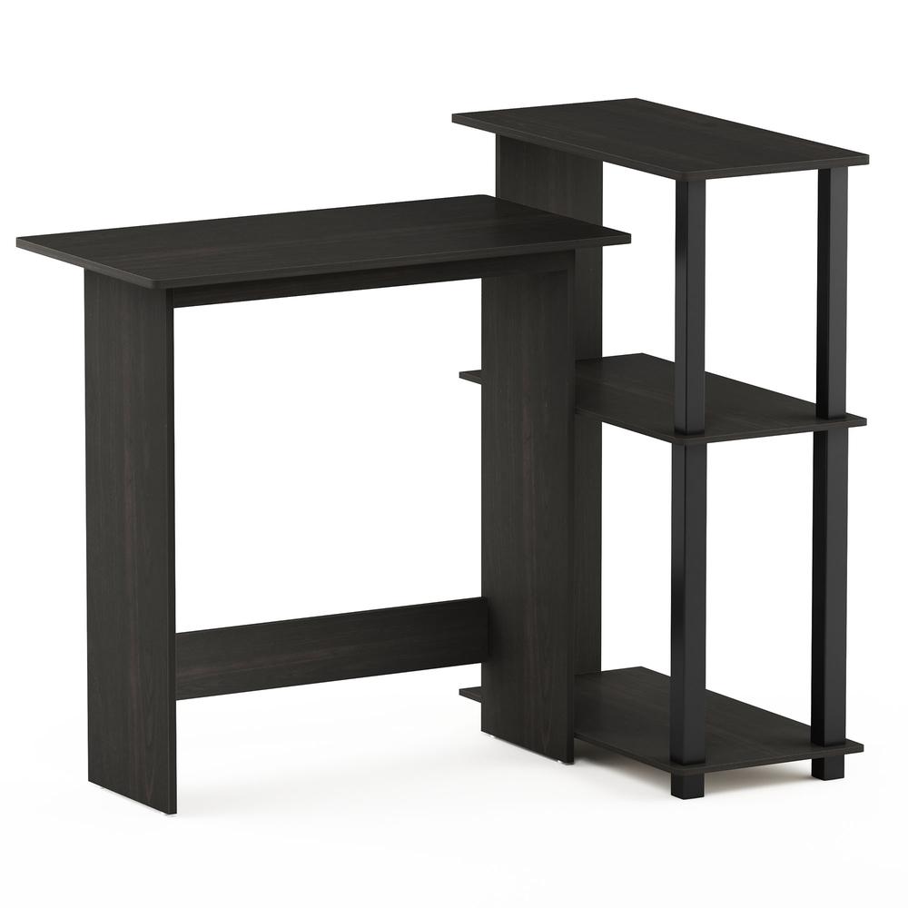 Image of Abbott Corner Computer Desk With Bookshelf, Espresso/Black, 16086R1Ex/Bk