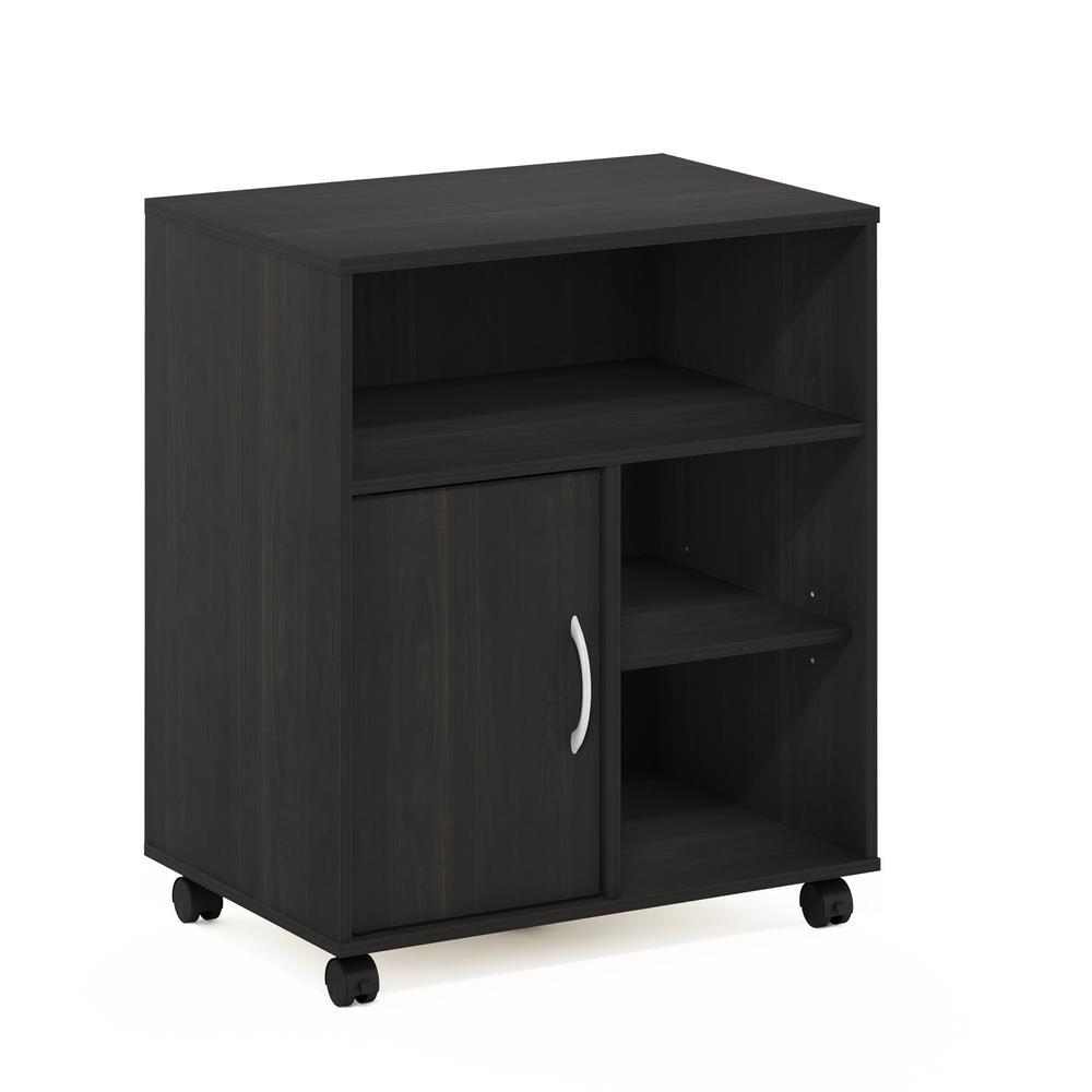 Image of Furinno Econ Home Office Under Desk Printer Holder With Wheels, Espresso