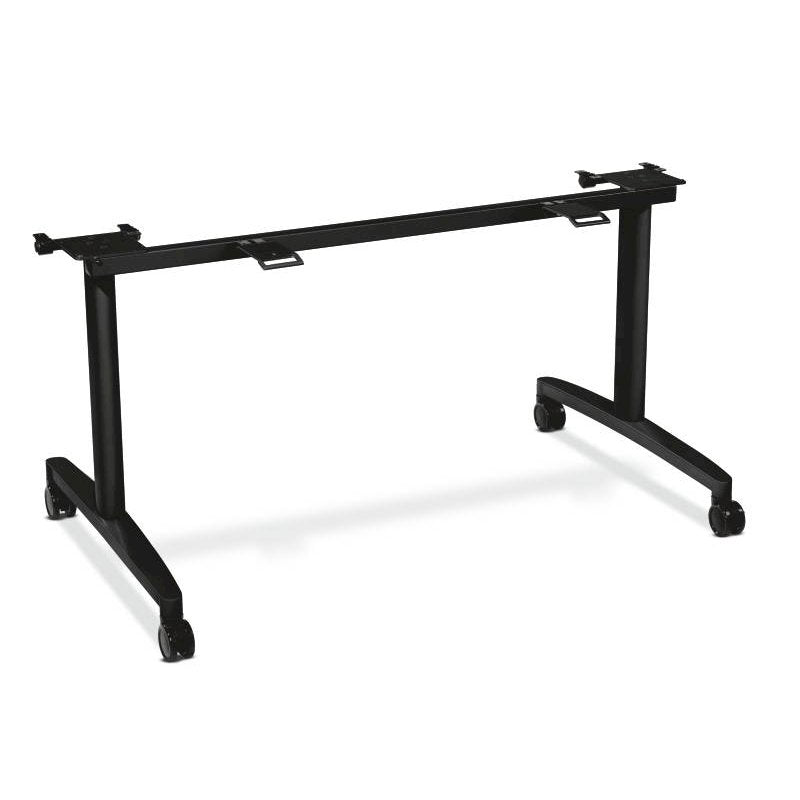 HON Huddle Table Flip Top Base Kit - Black Finish (30"D x 60-72"W Tops)