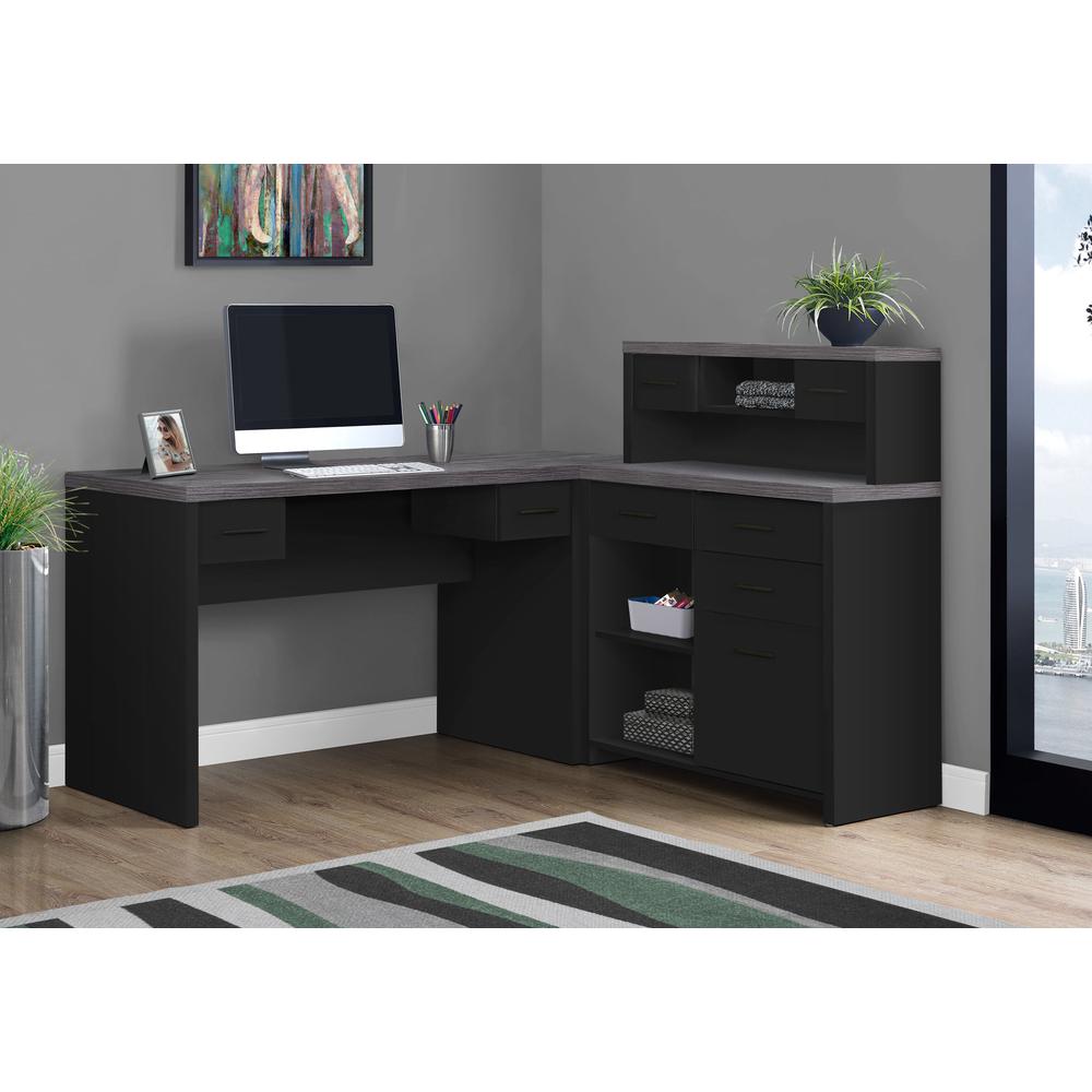 Computer Desk - Black / Gray Top Left/Right Facing Corner