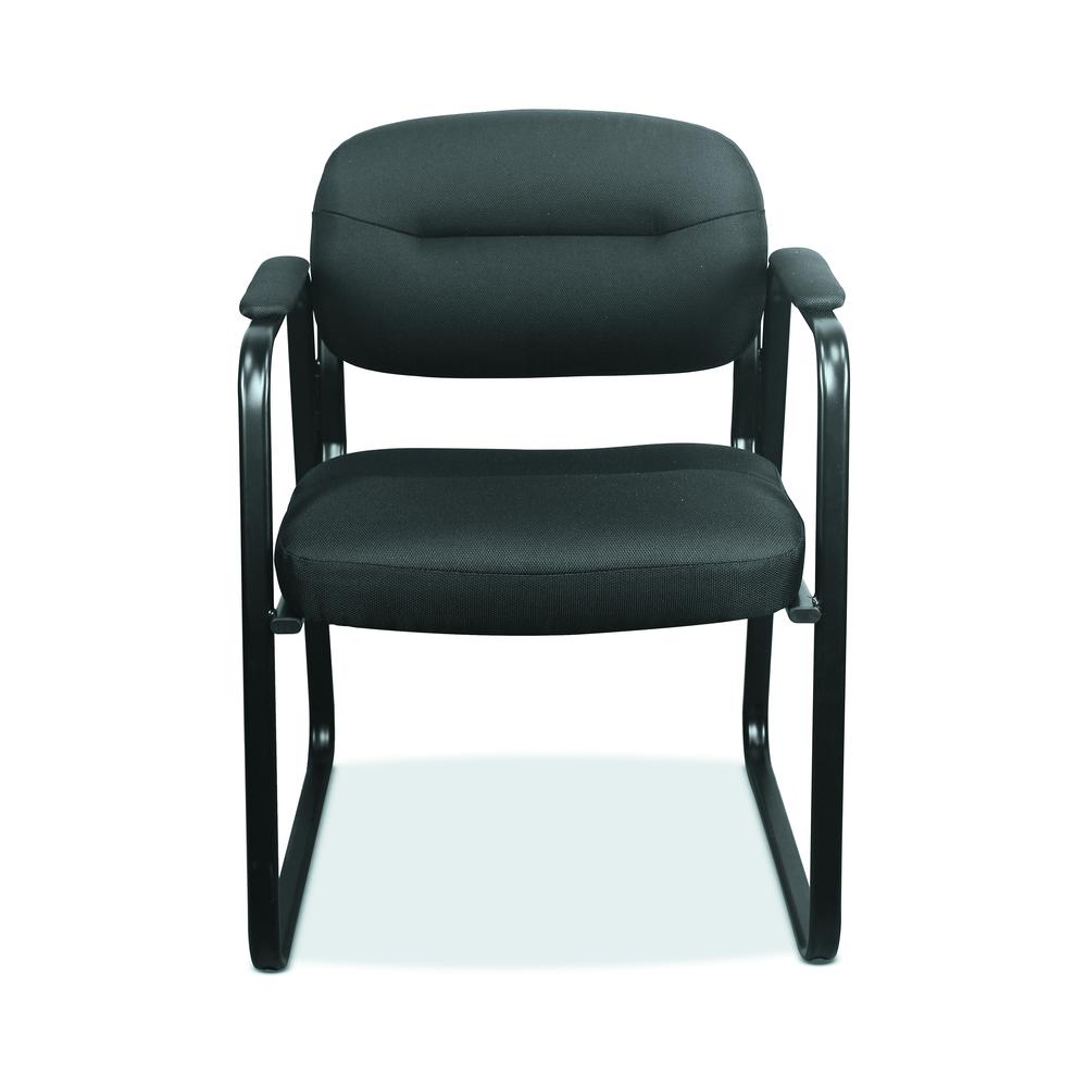 HON Sled Base Guest Chair, in Black Leather (HVL653)