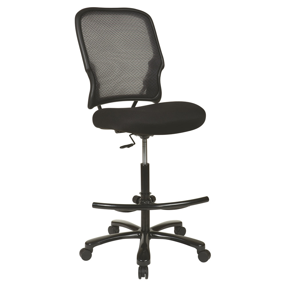 Dark AirGrid® Back Drafting Chair with Black Mesh Seat