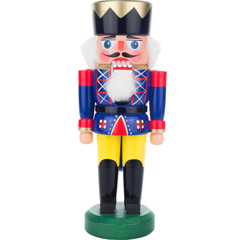 This is the image of 012-017-1 - Dregeno Nutcracker - Blue King - 8.25"H x 3.25"W x 2.5"D