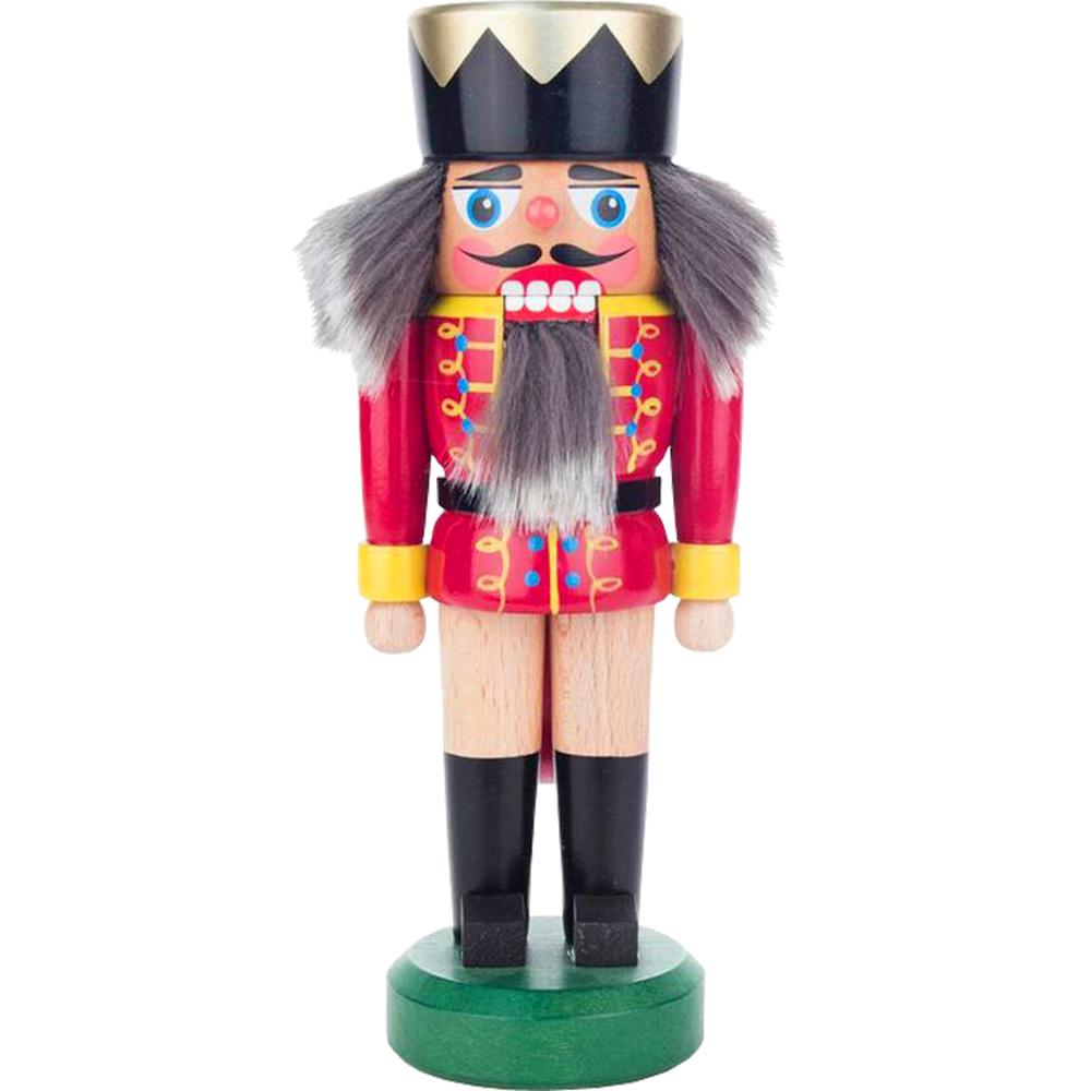 This is the image of 020-008-1 - Dregeno Nutcracker - Red King - 8.25"H x 3"W x 2.5"D