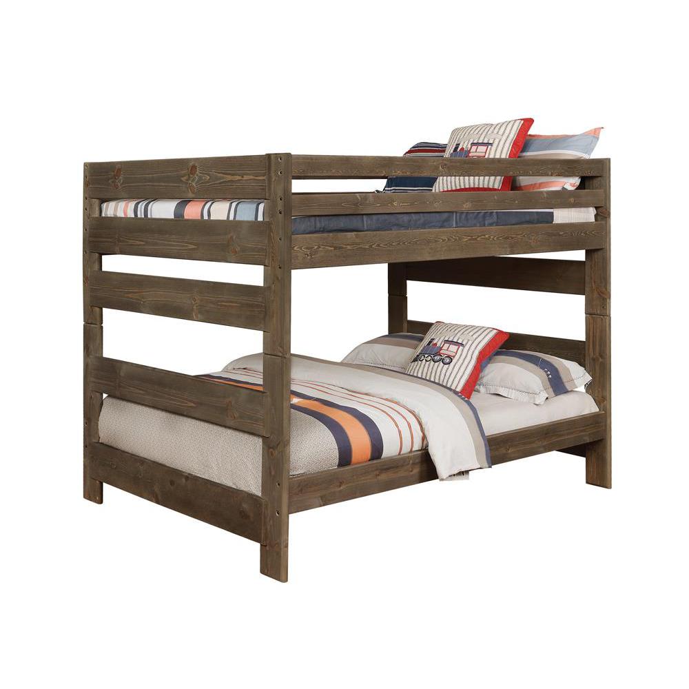Image of Wrangle Hill Full Over Full Bunk Bed Gun Smoke
