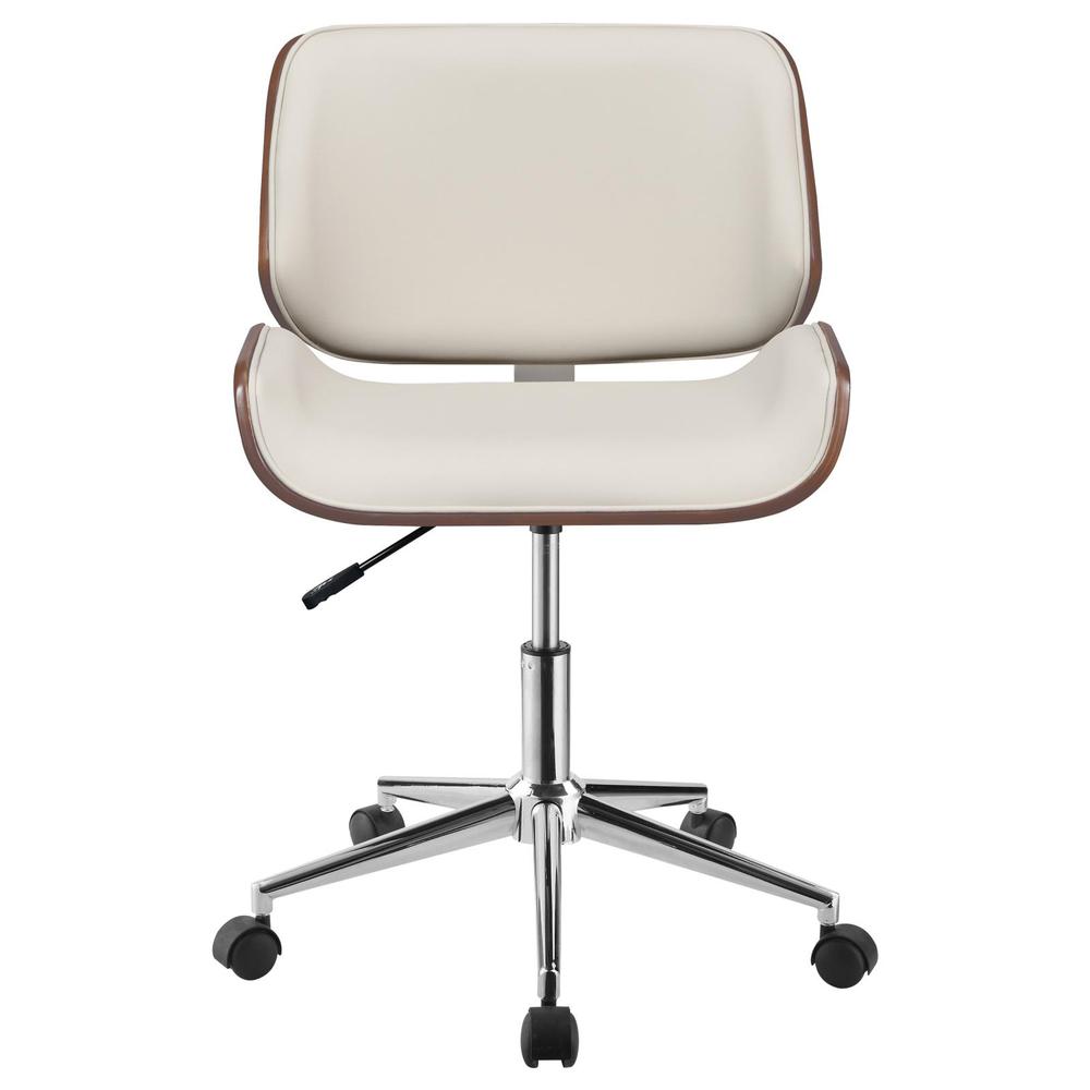 Addington Adjustable Height Office Chair Ecru And Chrome