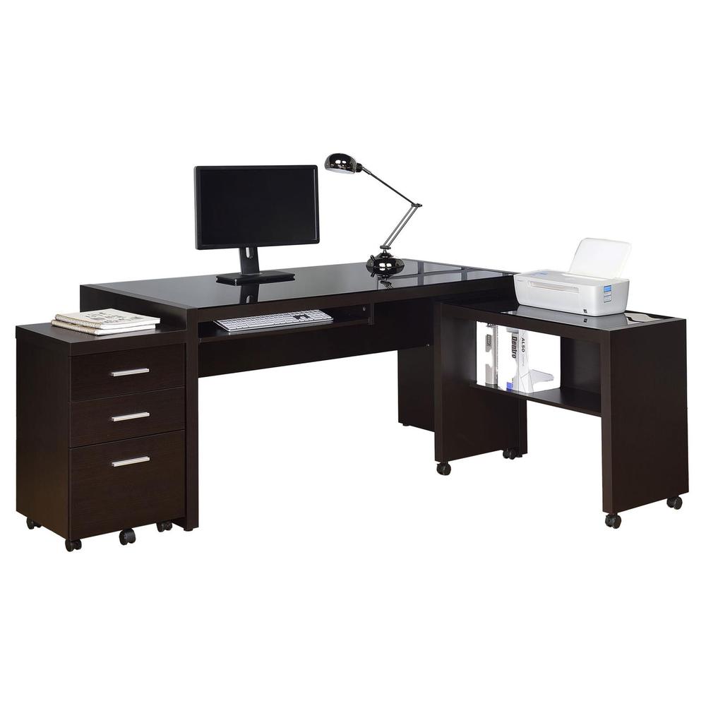 3 Pc Desk Set (Computer Desk, Mobile Return, Mobile Storage Cabinet)