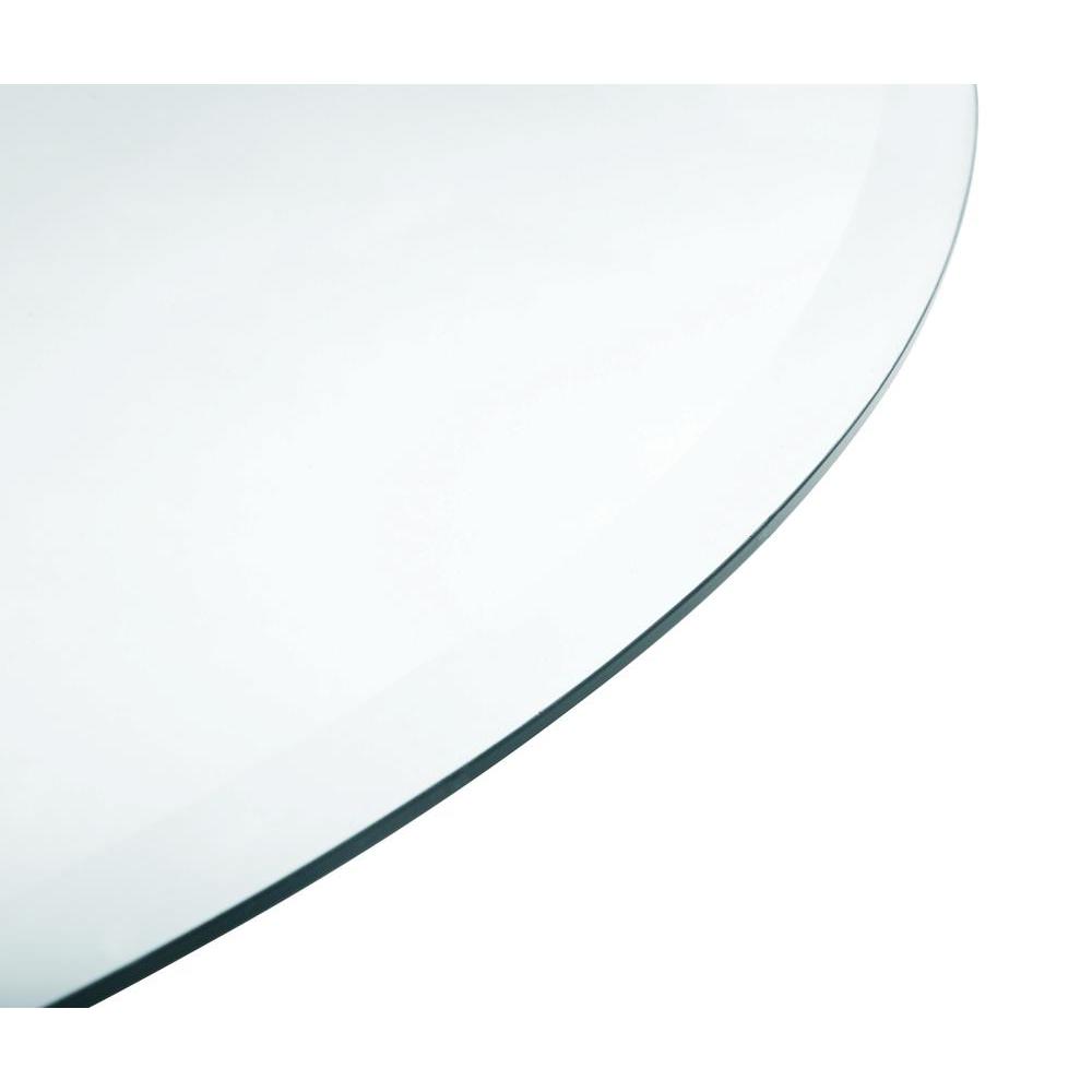 8mm, 1" Bevel, Tempered Clear Glass, 36" Diameter