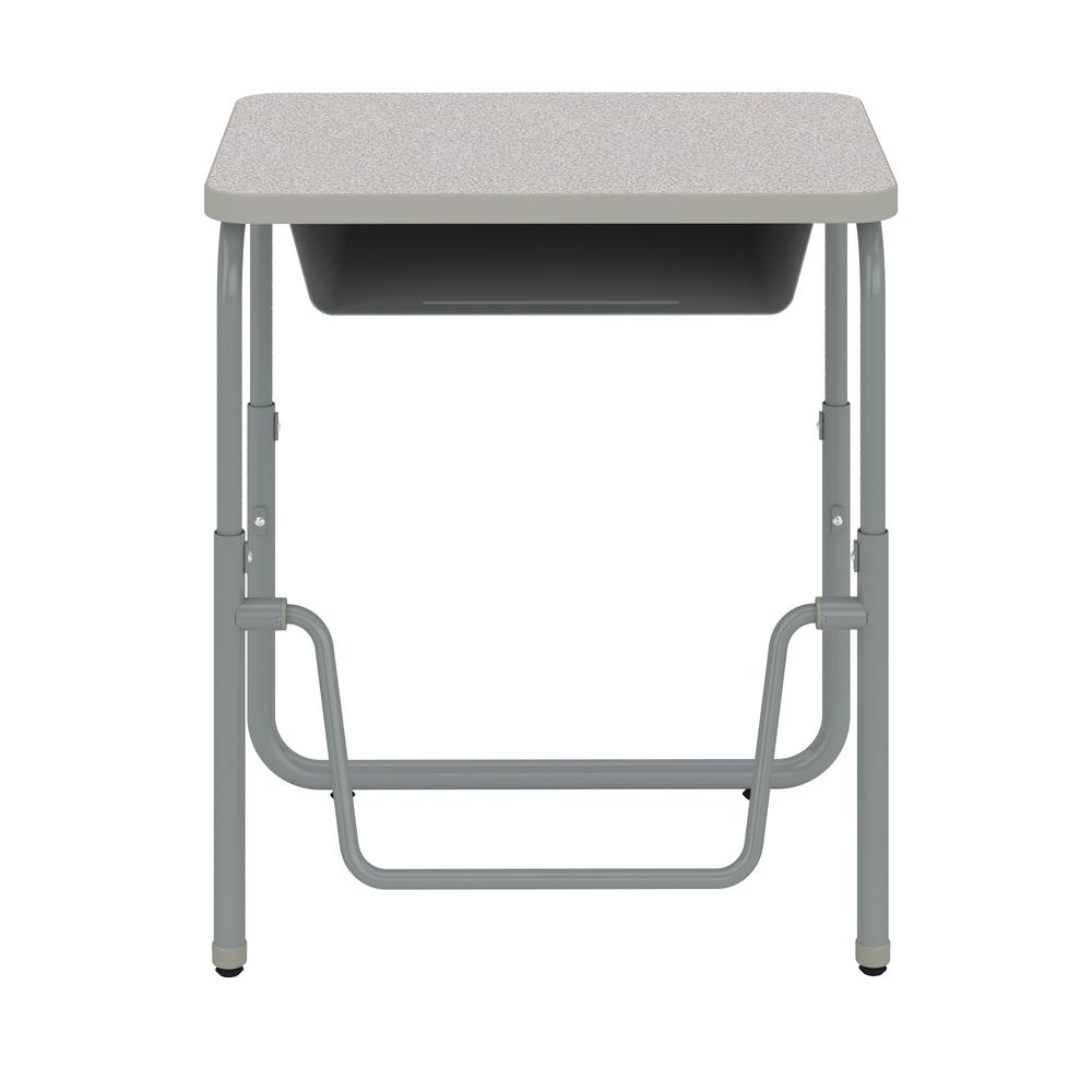 AlphabetterÂź 2.0 Height â Adjustable Student Desk With Book Box And Pendulum Bar 22â-30â - Gray