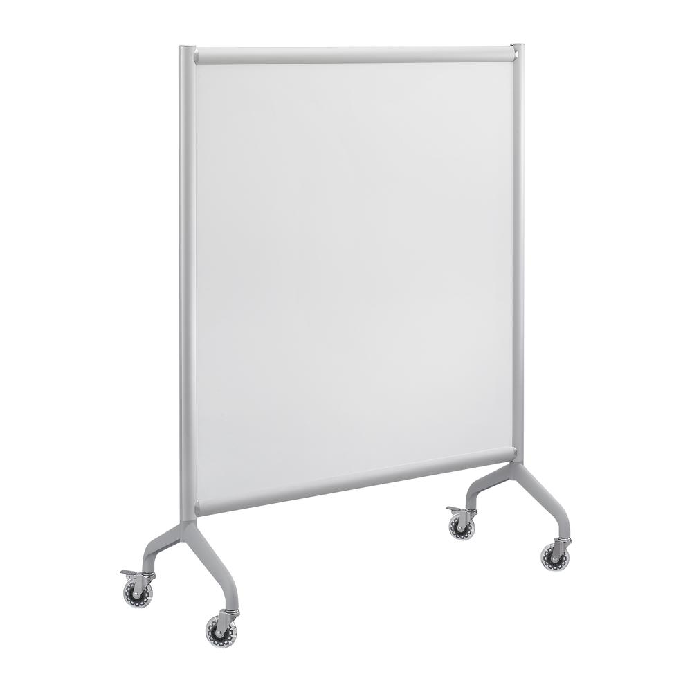 Rumba Full Panel Whiteboard Screen, 42w x 16d x 54h, White/Gray