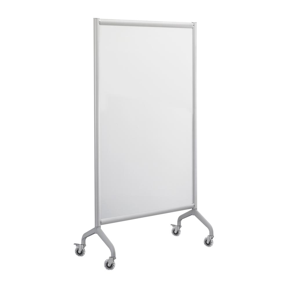 Rumba Full Panel Whiteboard Screen, 36w x 16d x 66h, White/Gray