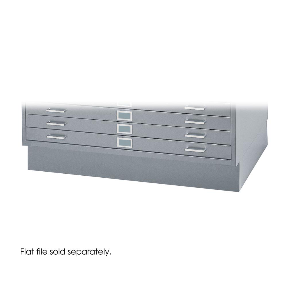 Five-Drawer Stackable Steel Flat Files, 46-1/2w x 32-1/2d, Gray
