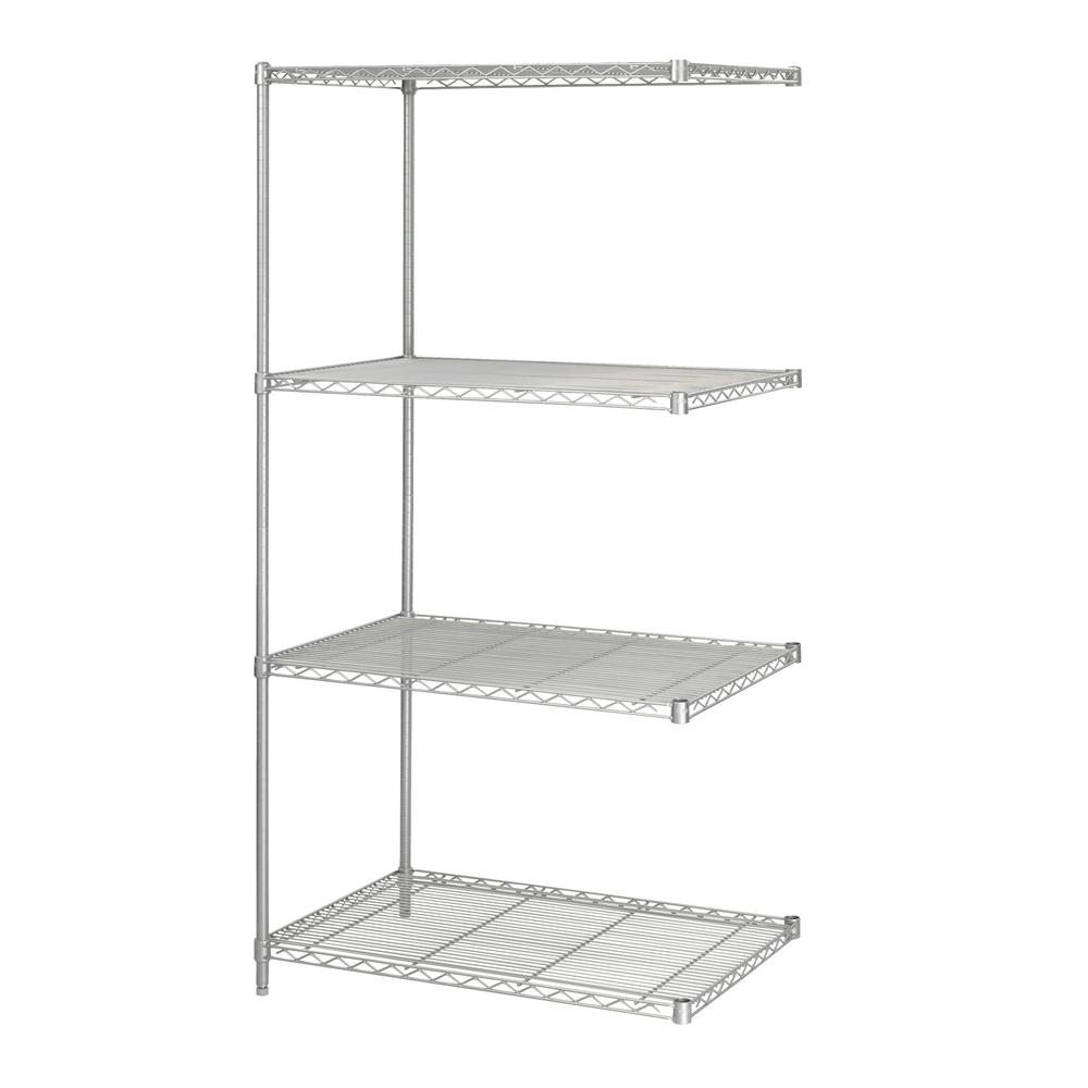 5289GR Wire Shelving - 36.0" x 24.0" x 72.0" - 4 Shelves - Metallic Gray
