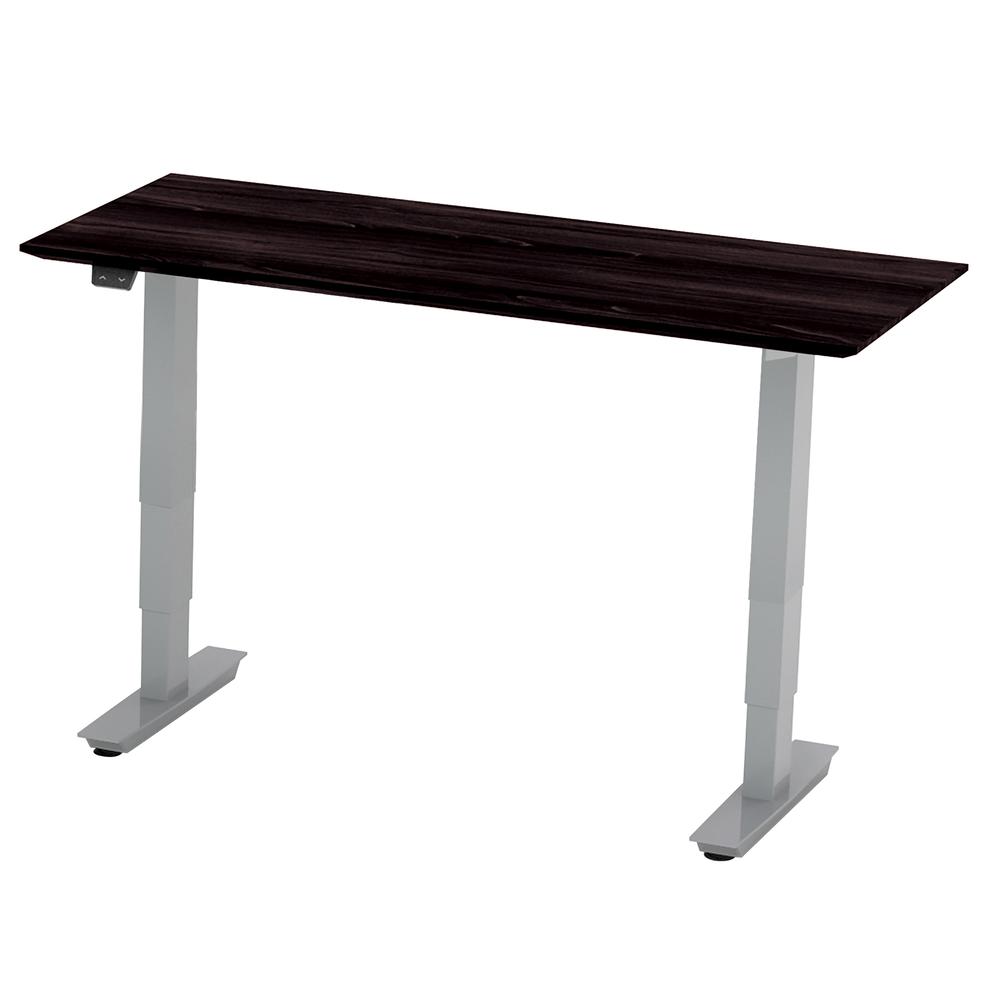This is the image of Medina™ 48" Straight Bridge with 3-Stage Height-Adjustable Base - Mocha (Non-Handed)