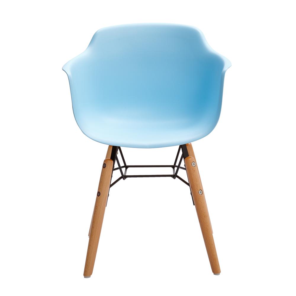 This is the image of Set of 4 Blue Midcentury Polypropylene Kids Side Chairs