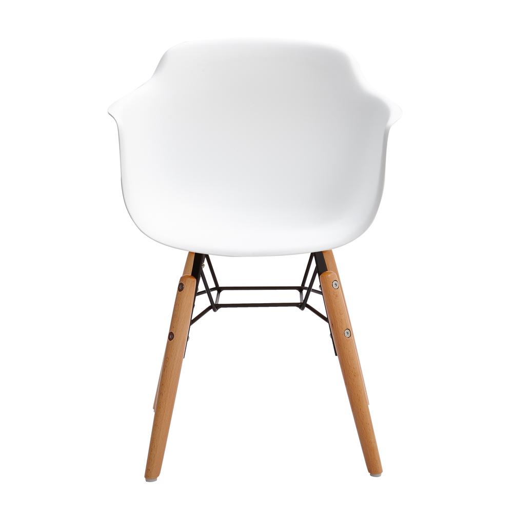 This is the image of Set of 4 White Midcentury Polypropylene Kids Side Chairs