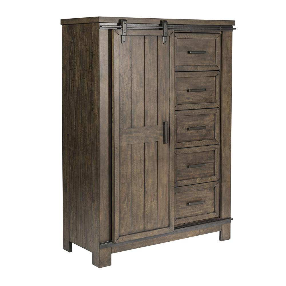 Image of Thornwood Hills Sliding Door Chest, 44 X 21 X 61, Gray Finish