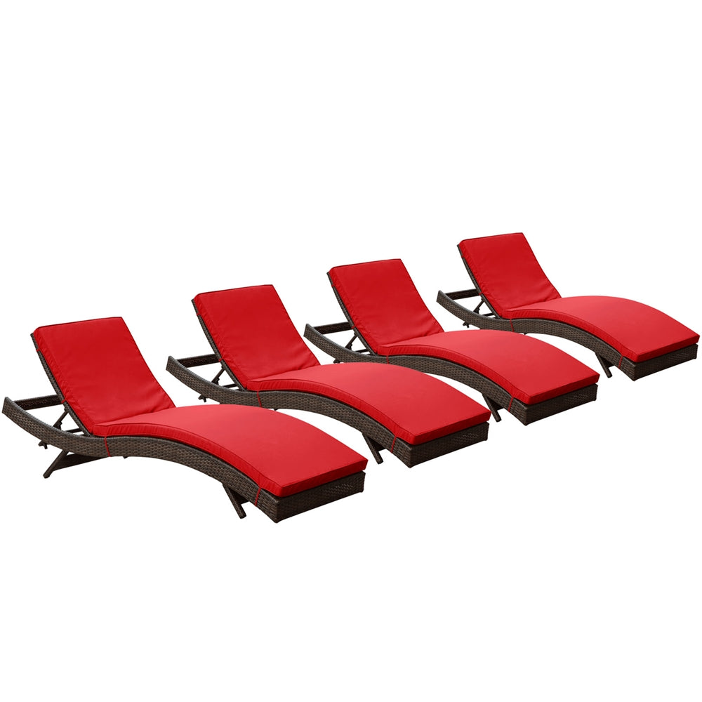 Peer Chaise Outdoor Patio Set of 4