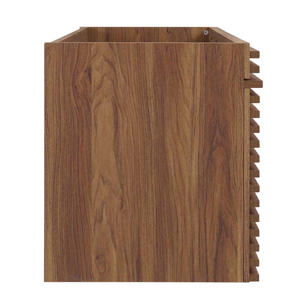 Render 48" Single Sink Compatible (Not Included) Bathroom Vanity Cabinet, Walnut