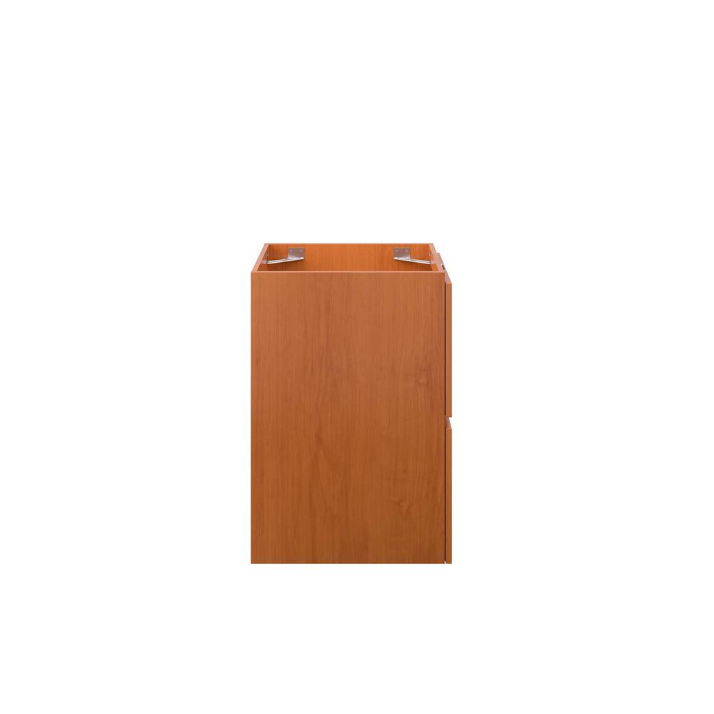 Scenic 18" Wall-Mount Bathroom Vanity Cabinet, Cherry Walnut