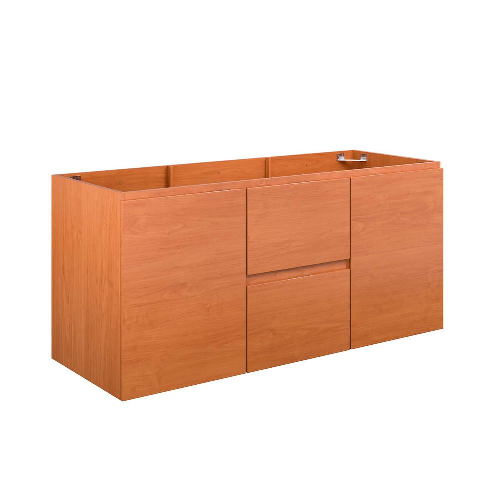 Image of Scenic 48" Single Sink Compatible (Not Included) Bathroom Vanity Cabinet, Cherry Walnut