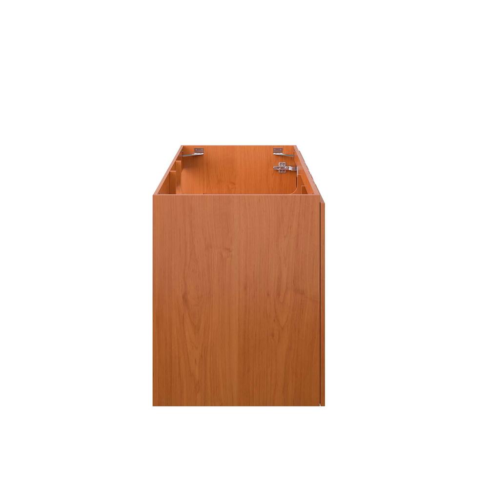 Scenic 48" Single Sink Compatible (Not Included) Bathroom Vanity Cabinet, Cherry Walnut