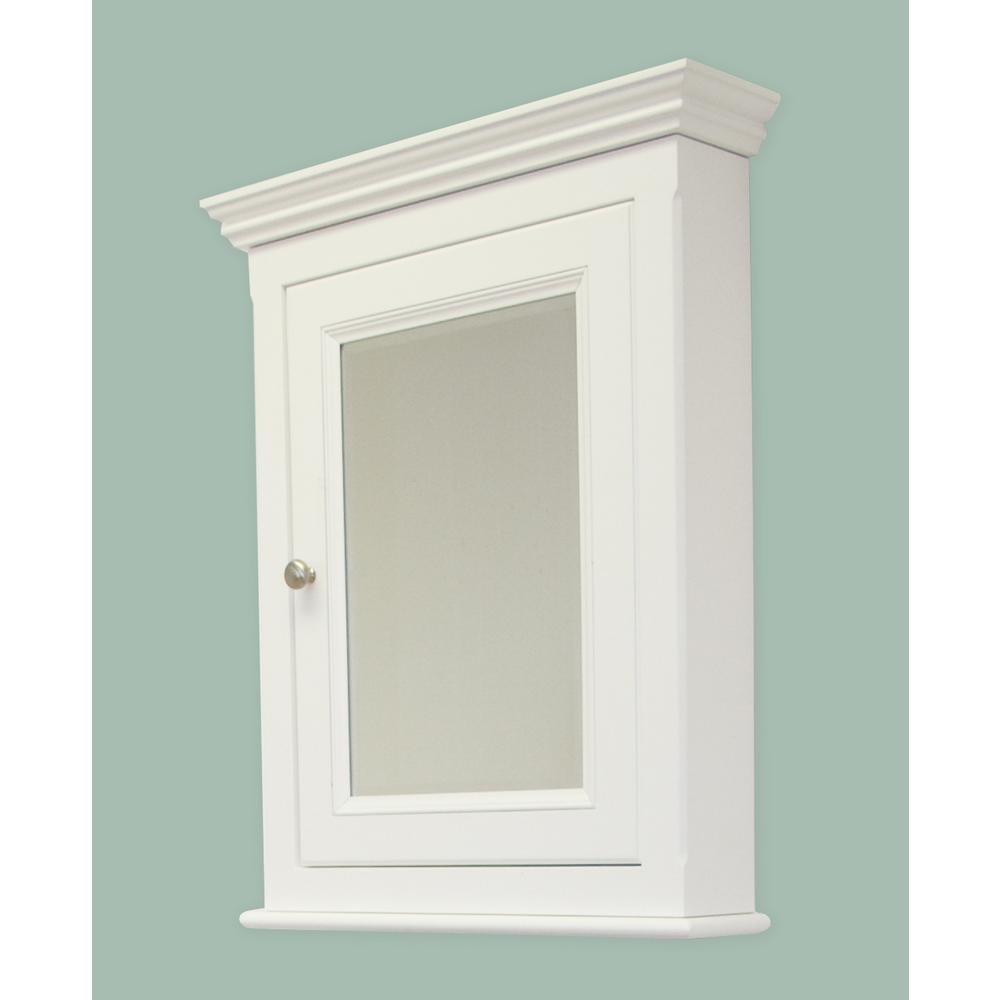 24-In. W 30-In. H Traditional Birch Wood-Veneer Medicine Cabinet In White (Ai-31753)