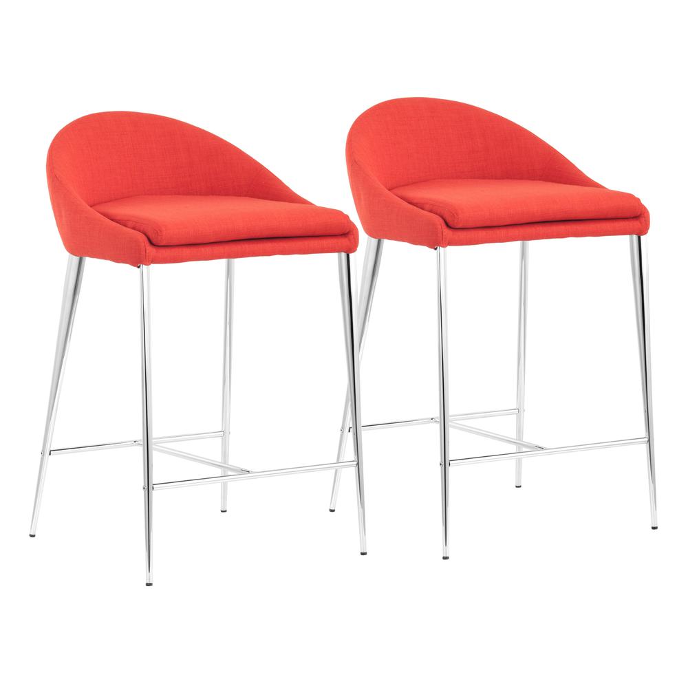 Reykjavik Counter Chair (Set of 2) Tangerine