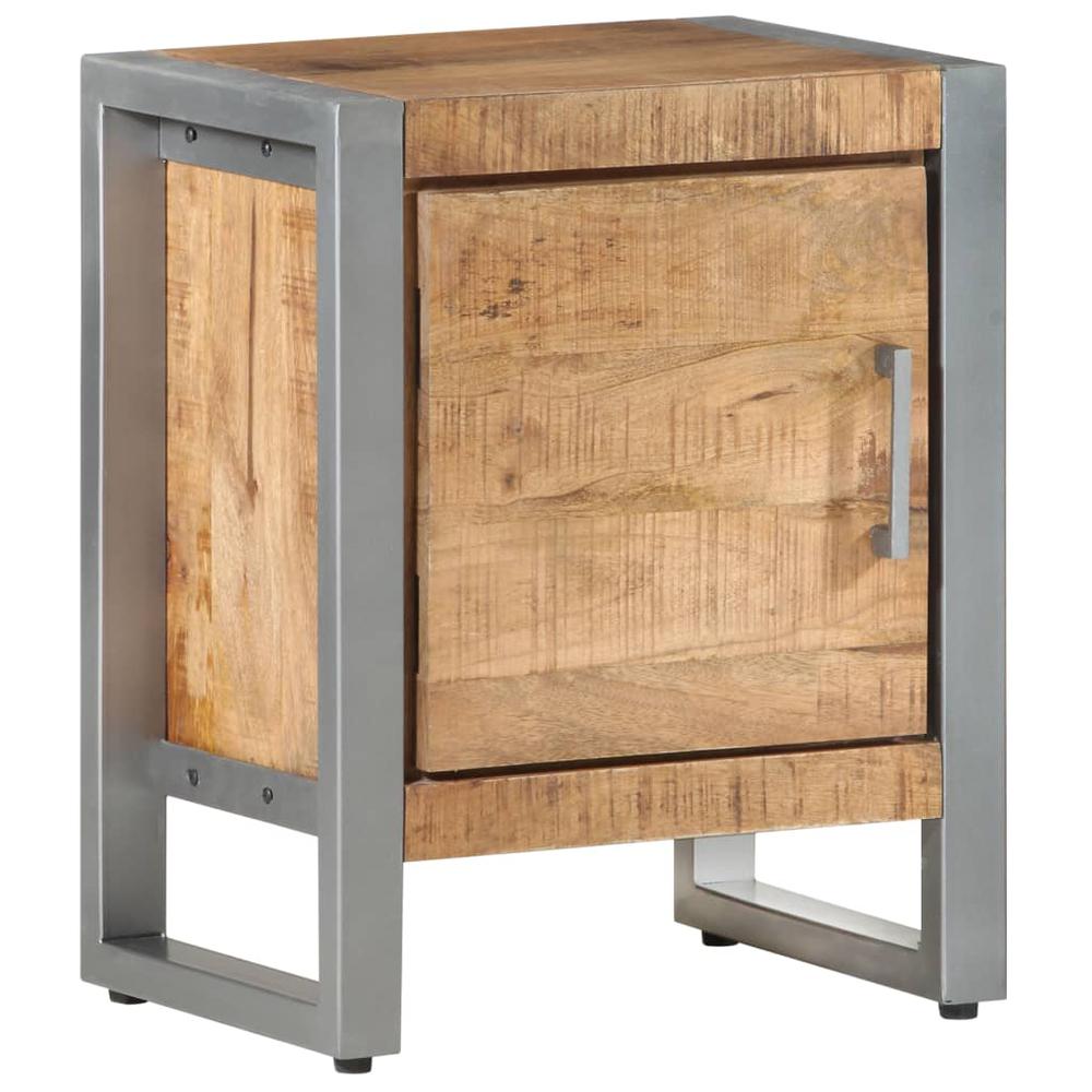 Image of Vidaxl Bedside Cabinet 15.7"X11.8"X19.7" Rough Mango Wood 3488