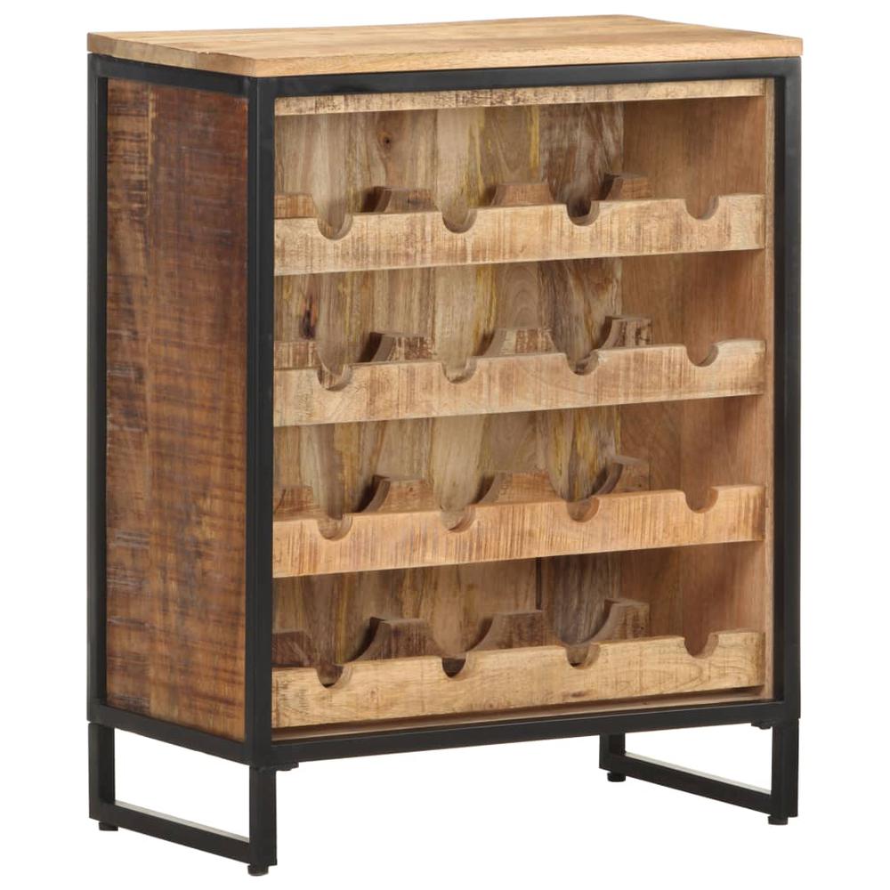This is the image of vidaXL Wine Cabinet - Rough Mango Wood - 24.4"x13"x30.9" - Model 0685